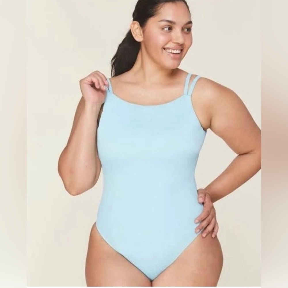 NWT Andie Swim The Rockaway One Piece Swimsuit Size Small Baby Blue